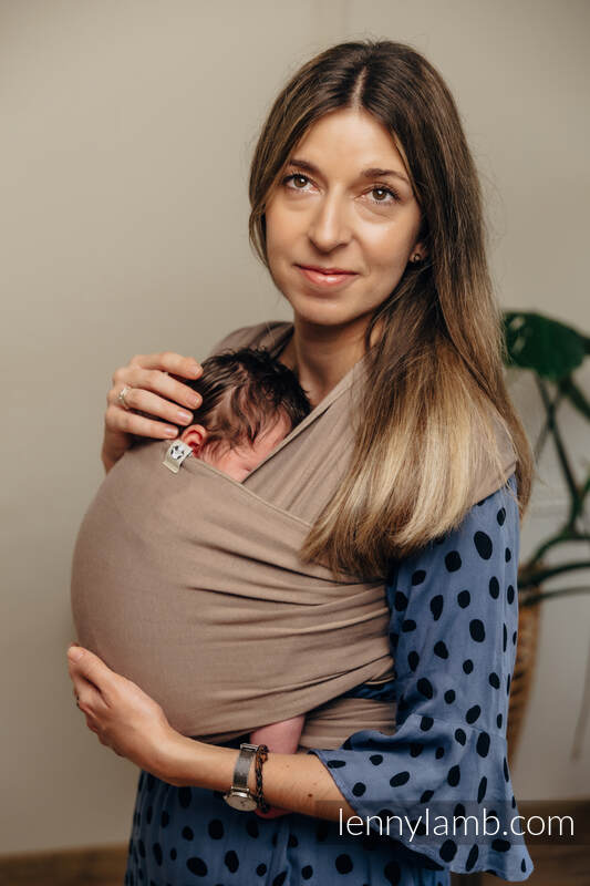 Fular elástico - Mocha - talla estándar 5.0 m #babywearing
