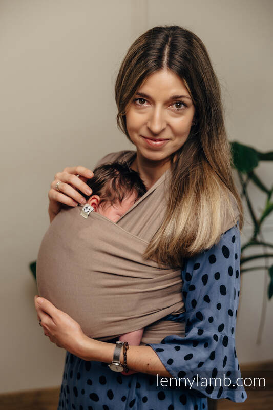 Fular elástico - Mocha - talla estándar 5.0 m #babywearing