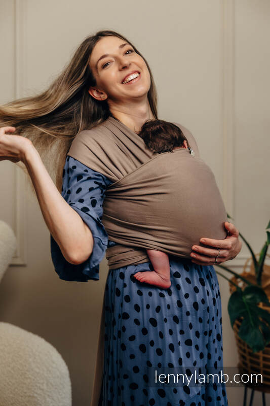 Fular elástico - Mocha - talla estándar 5.0 m #babywearing