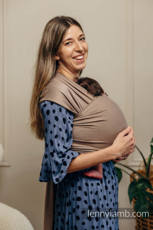 Fular elástico - Mocha - talla estándar 5.0 m #babywearing