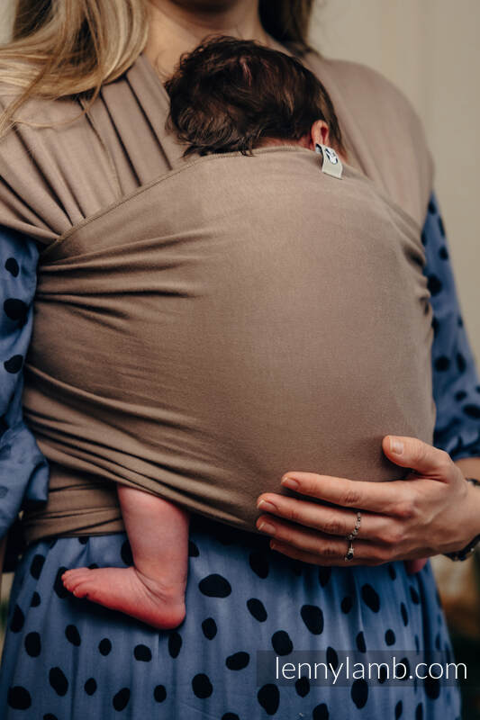 Fular elástico - Mocha - talla estándar 5.0 m #babywearing