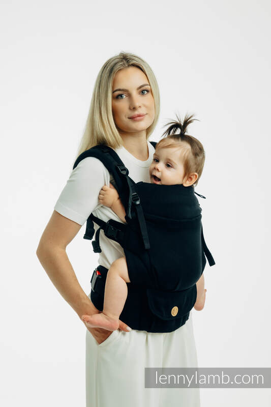 LennyUpGrade PRO - ρυθμιζόμενο μάρσιπο, Μέγεθος Κανονικό, LITTLE HERRINGBONE - EBONY BLACK  #babywearing