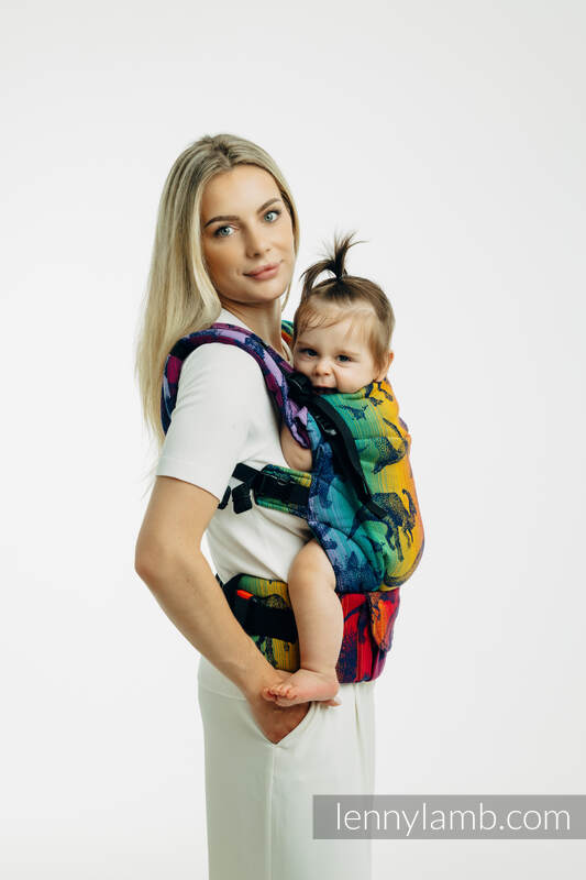 LennyUpGrade PRO Carrier, Standard Size, jacquard weave 100% cotton - JURASSIC PARK - NEW ERA #babywearing