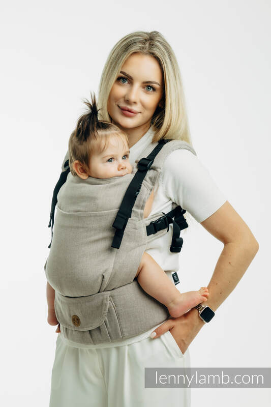 LennyUpGrade PRO - verstelbare draagzak, Maat Standaard, BROKEN TWILL - PEANUT BUTTER  #babywearing