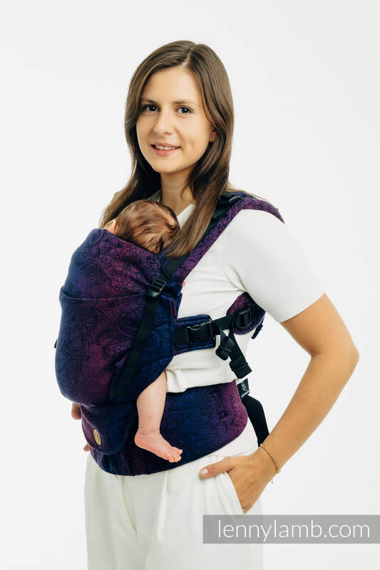LennyUpGrade PRO - verstelbare draagzak, Maat Standaard, WILD WINE - BOUQUET  #babywearing
