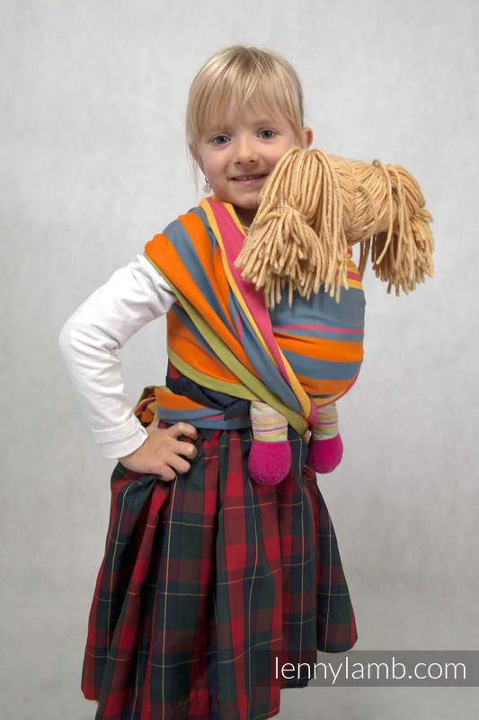 Doll Sling, Broken Twill Weave, 100% cotton - ZUMBA ORANGE #babywearing