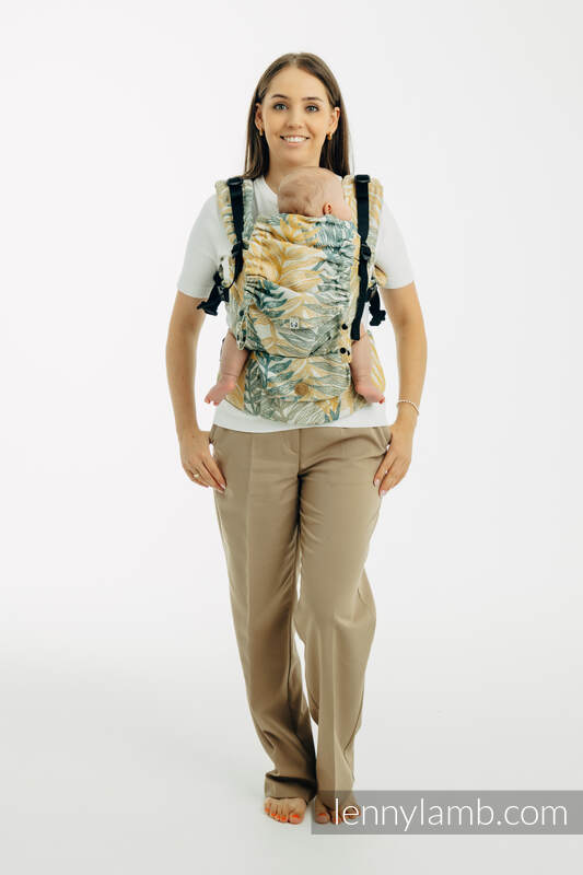 Nosidełko LennyUpGrade PRO  z tkaniny żakardowej 100% bawełna , rozmiar standard - RAINFOREST - SELVA #babywearing