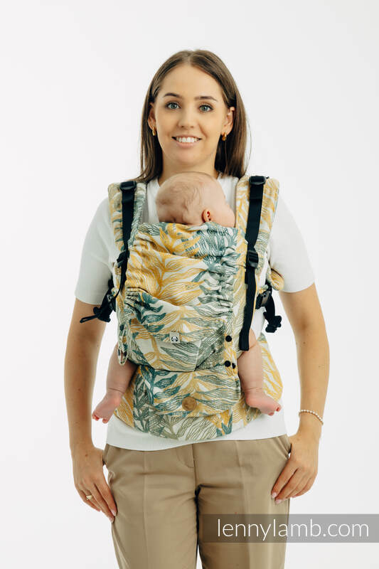 Nosidełko LennyUpGrade PRO  z tkaniny żakardowej 100% bawełna , rozmiar standard - RAINFOREST - SELVA #babywearing