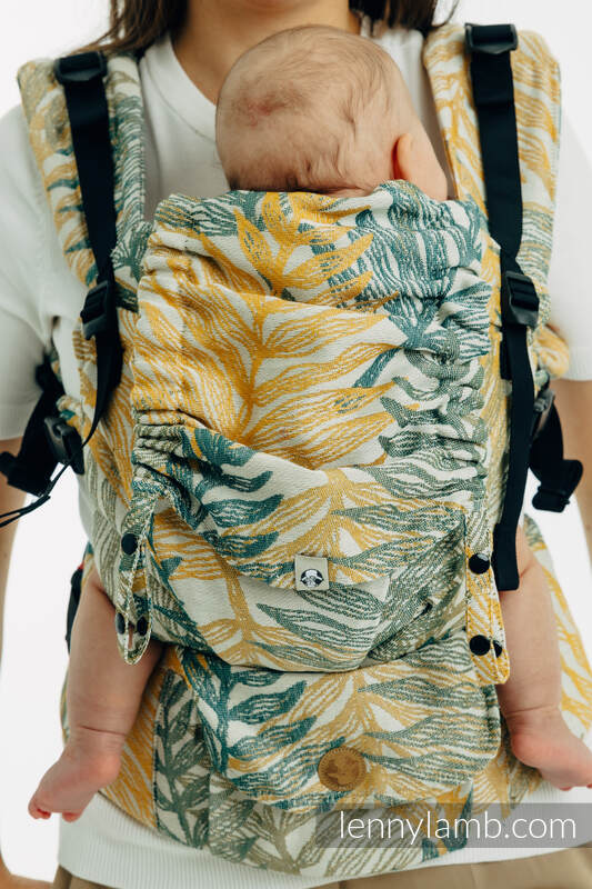 Nosidełko LennyUpGrade PRO  z tkaniny żakardowej 100% bawełna , rozmiar standard - RAINFOREST - SELVA #babywearing