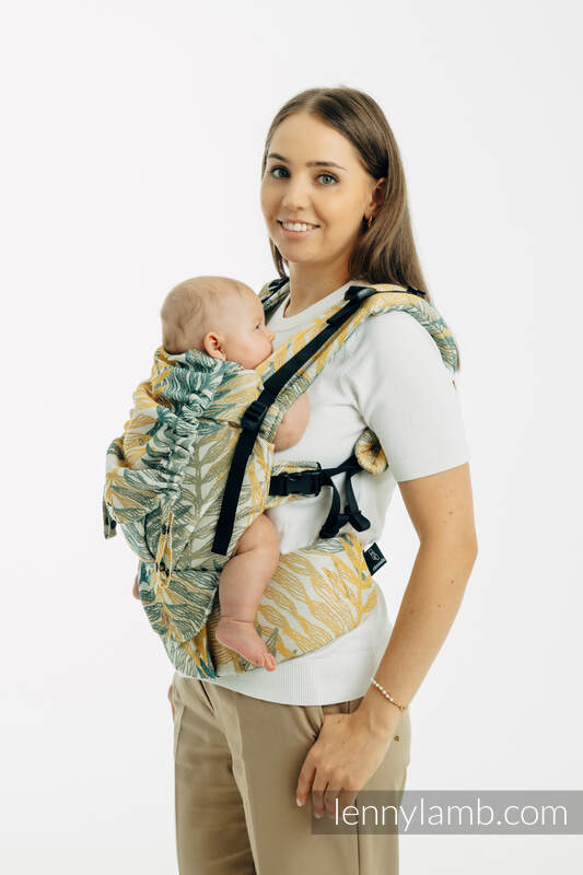 Nosidełko LennyUpGrade PRO  z tkaniny żakardowej 100% bawełna , rozmiar standard - RAINFOREST - SELVA #babywearing