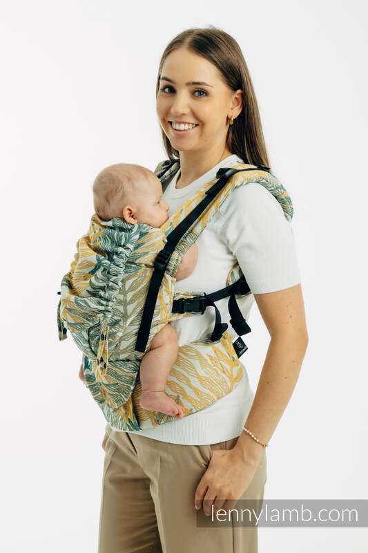 Nosidełko LennyUpGrade PRO  z tkaniny żakardowej 100% bawełna , rozmiar standard - RAINFOREST - SELVA #babywearing