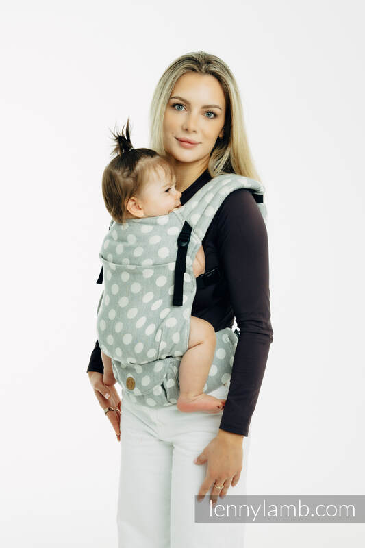 LennyLight Carrier, Standard Size, jacquard weave 100% cotton - POLKA DOTS - PLOP #babywearing
