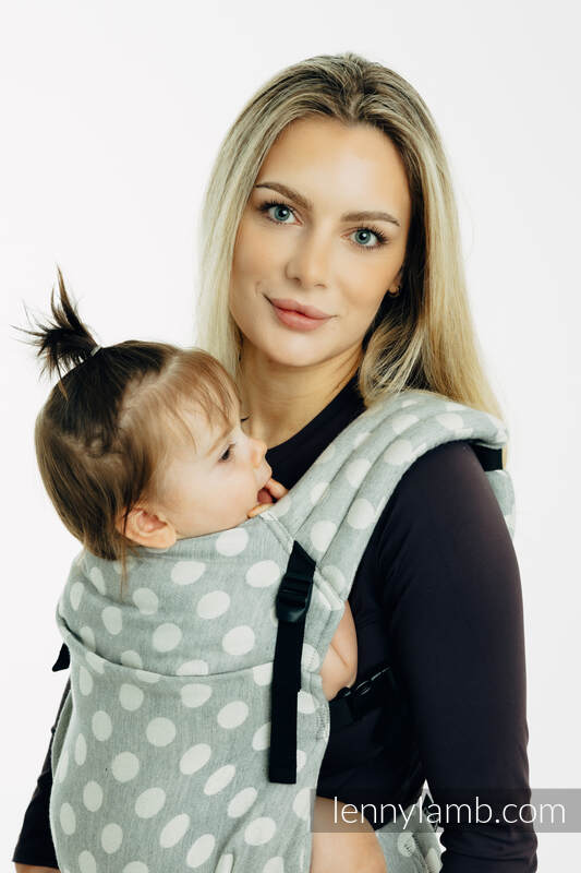 LennyLight Carrier, Standard Size, jacquard weave 100% cotton - POLKA DOTS - PLOP #babywearing