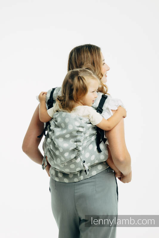 Mochila LennyPreschool, talla preschool, tejido jaqurad 100% algodón - POLKA DOTS - PLOP #babywearing