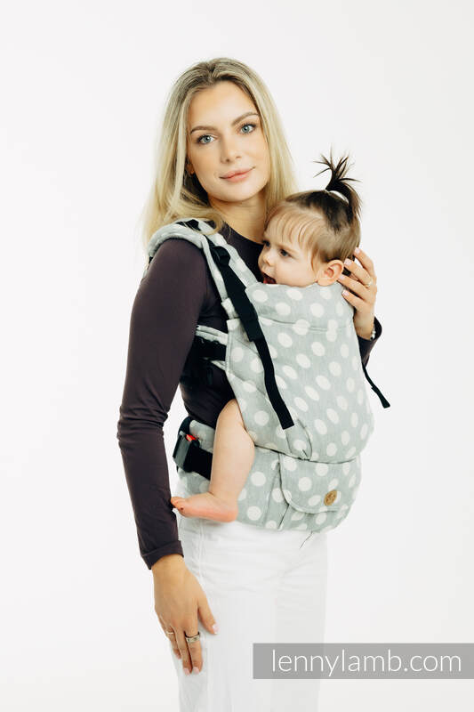 LennyUpGrade PRO Carrier, Standard Size, jacquard weave 100% cotton - POLKA DOTS - PLOP #babywearing