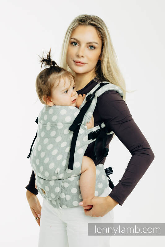 LennyUpGrade PRO Carrier, Standard Size, jacquard weave 100% cotton - POLKA DOTS - PLOP #babywearing
