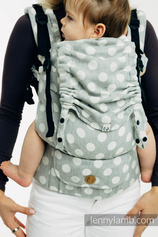 LennyUpGrade PRO Carrier, Standard Size, jacquard weave 100% cotton - POLKA DOTS - PLOP #babywearing