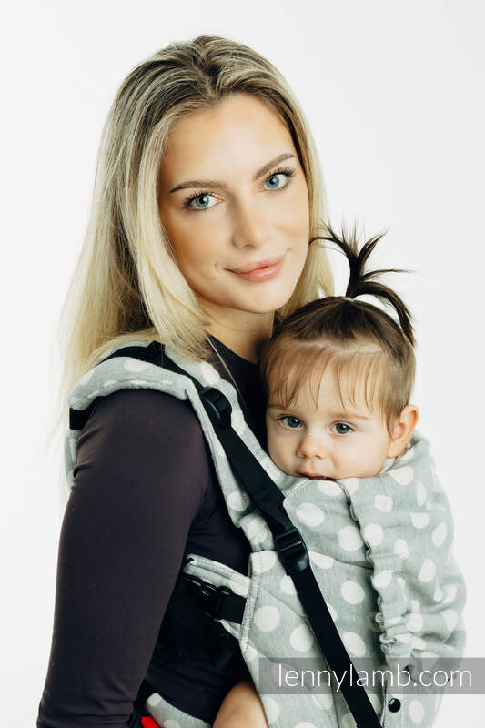 LennyUpGrade PRO Carrier, Standard Size, jacquard weave 100% cotton - POLKA DOTS - PLOP #babywearing