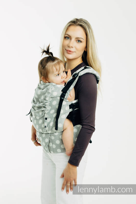 LennyUpGrade PRO Carrier, Standard Size, jacquard weave 100% cotton - POLKA DOTS - PLOP #babywearing