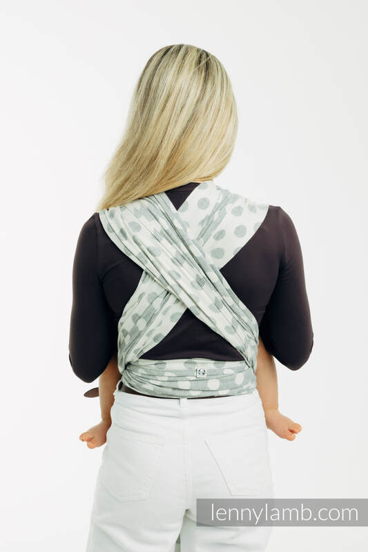Baby Wrap, Jacquard Weave (100% cotton) - POLKA DOTS - PLOP - size XS #babywearing