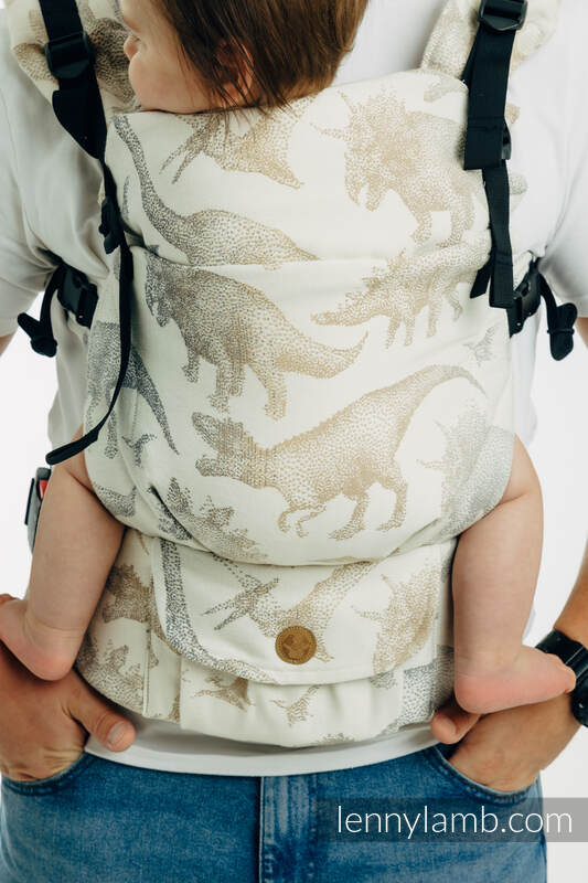 LennyUpGrade PRO Carrier, Standard Size, jacquard weave 100% cotton - JURASSIC PARK - ICE DESERT  #babywearing