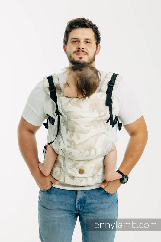 LennyUpGrade PRO Carrier, Standard Size, jacquard weave 100% cotton - JURASSIC PARK - ICE DESERT  #babywearing