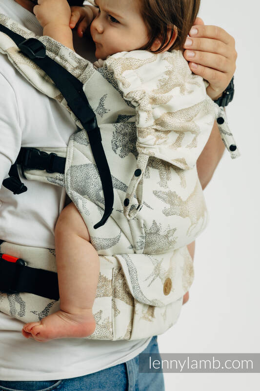 LennyUpGrade PRO Carrier, Standard Size, jacquard weave 100% cotton - JURASSIC PARK - ICE DESERT  #babywearing