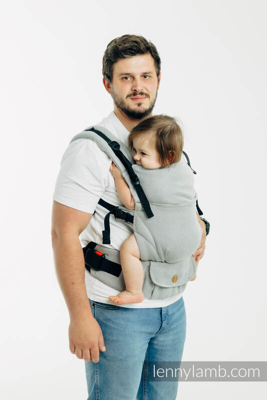 LennyUpGrade PRO - ρυθμιζόμενο μάρσιπο, Μέγεθος Κανονικό, LITTLE HERRINGBONE - GREY  #babywearing