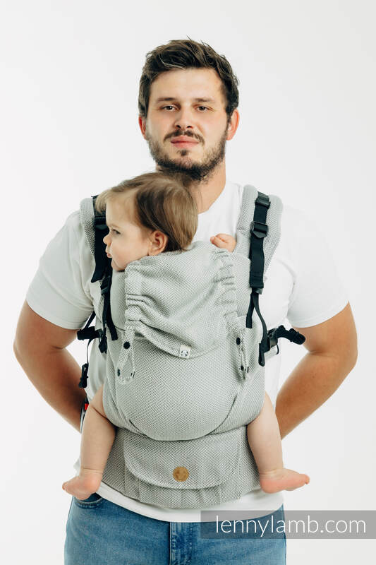 LennyUpGrade PRO - ρυθμιζόμενο μάρσιπο, Μέγεθος Κανονικό, LITTLE HERRINGBONE - GREY  #babywearing