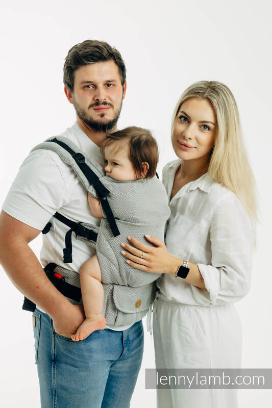 LennyUpGrade PRO - ρυθμιζόμενο μάρσιπο, Μέγεθος Κανονικό, LITTLE HERRINGBONE - GREY  #babywearing