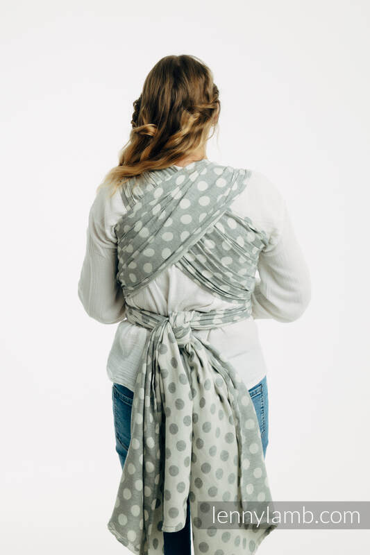 Baby Wrap, Jacquard Weave (100% cotton) - POLKA DOTS - PLOP - size XS #babywearing