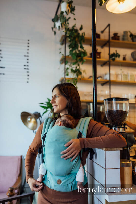 LennyLight Carrier, Standard Size, broken-twill weave 100% cotton - MATCHA #babywearing