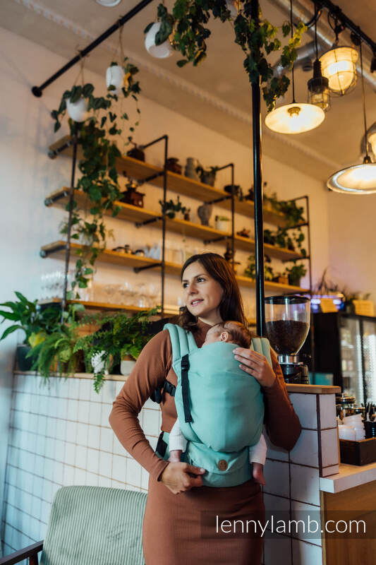 LennyLight Carrier, Standard Size, broken-twill weave 100% cotton - MATCHA #babywearing