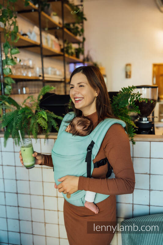 LennyLight Carrier, Standard Size, broken-twill weave 100% cotton - MATCHA #babywearing