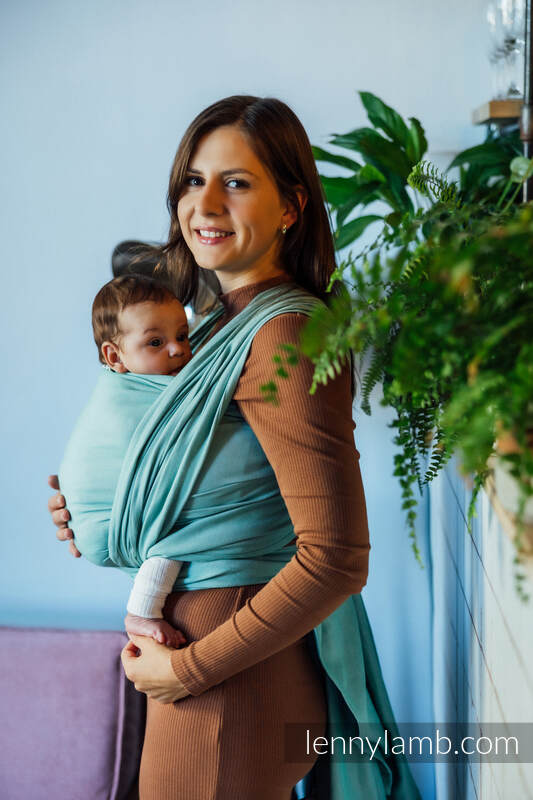 Baby Sling, Broken Twill Weave, (100% cotton) - MATCHA - size L #babywearing