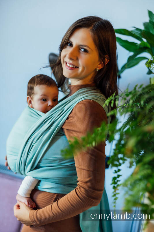 Baby Sling, Broken Twill Weave, (100% cotton) - MATCHA - size XS #babywearing