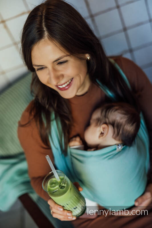 Baby Sling, Broken Twill Weave, (100% cotton) - MATCHA - size XL #babywearing