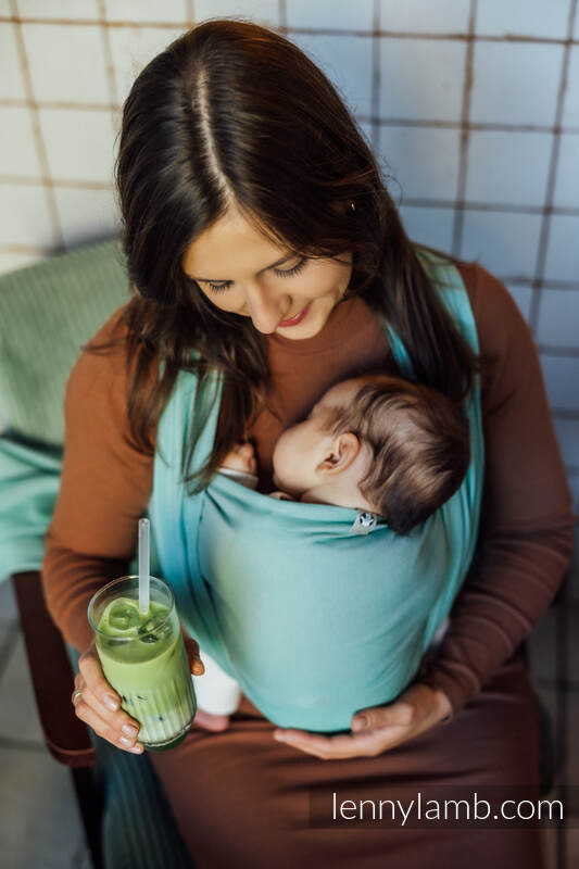 Baby Sling, Broken Twill Weave, (100% cotton) - MATCHA - size XS #babywearing
