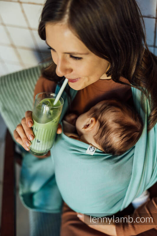Baby Sling, Broken Twill Weave, (100% cotton) - MATCHA - size XS #babywearing