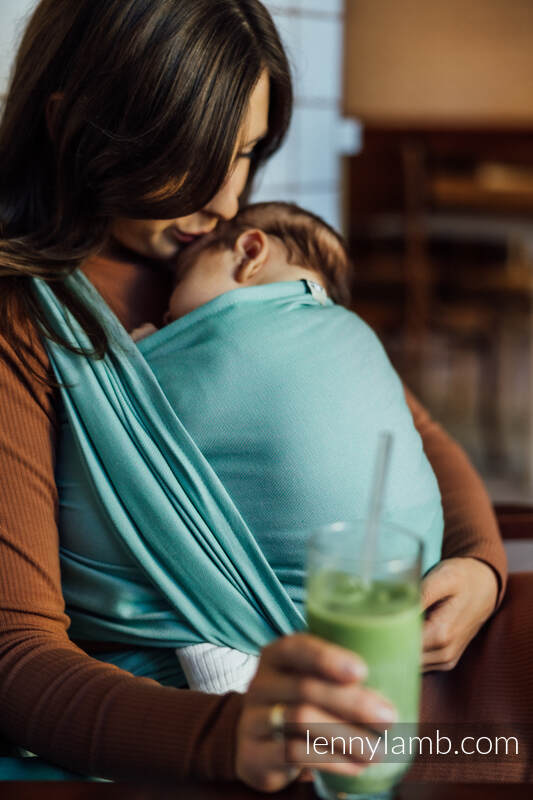 Baby Sling, Broken Twill Weave, (100% cotton) - MATCHA - size XS #babywearing