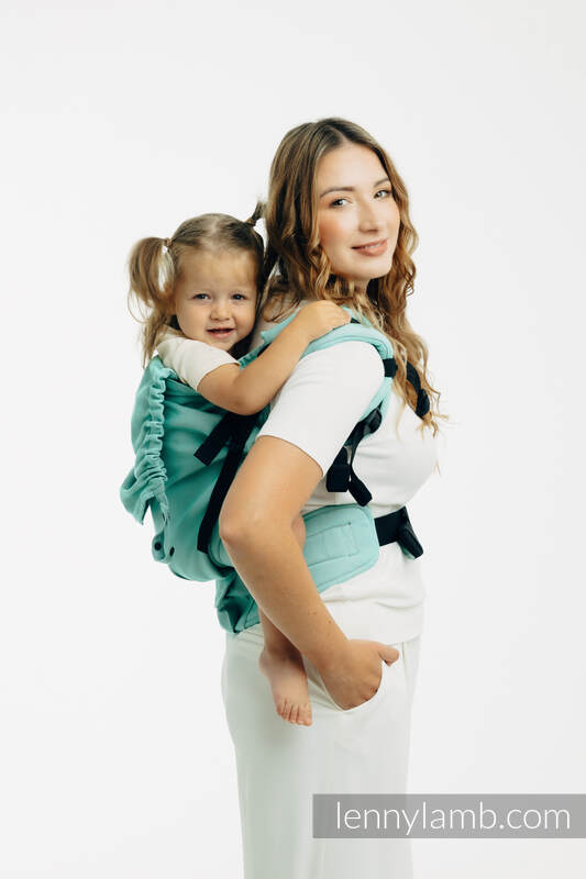 LennyPreschool Carrier, Preschool Size, broken - twill weave 100% cotton - MATCHA #babywearing