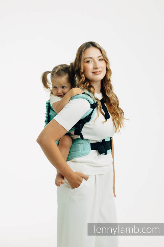 LennyPreschool Carrier, Preschool Size, broken - twill weave 100% cotton - MATCHA #babywearing