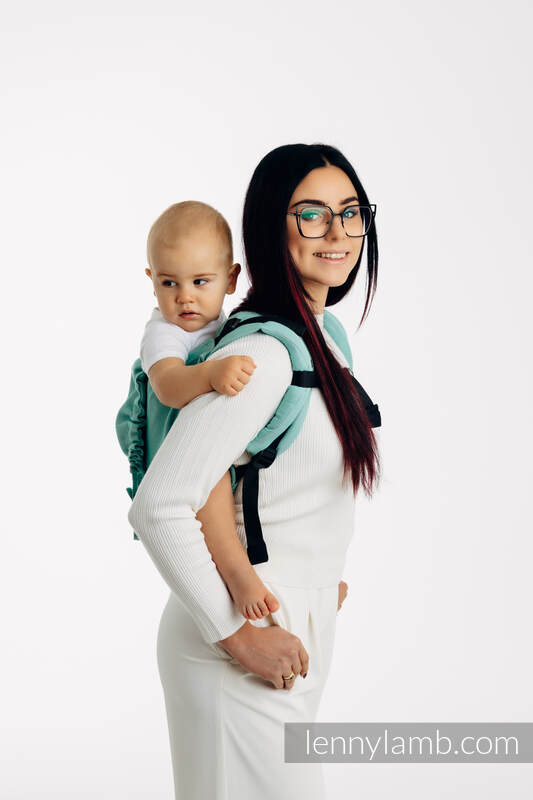 Lenny Buckle Onbuhimo PRO baby carrier, standard size, broken-twill weave (100% cotton) - MATCHA #babywearing