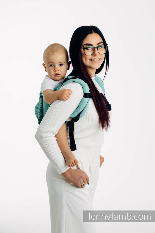 Lenny Buckle Onbuhimo PRO baby carrier, standard size, broken-twill weave (100% cotton) - MATCHA #babywearing