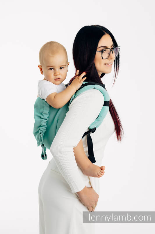 Lenny Buckle Onbuhimo PRO baby carrier, standard size, broken-twill weave (100% cotton) - MATCHA #babywearing
