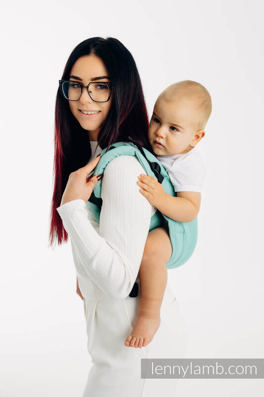 Lenny Buckle Onbuhimo PRO baby carrier, standard size, broken-twill weave (100% cotton) - MATCHA #babywearing