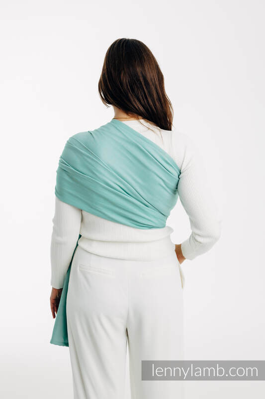 Ring Sling, Broken twill Weave (100% cotton), with gathered shoulder - MATCHA - standard 1.8m #babywearing