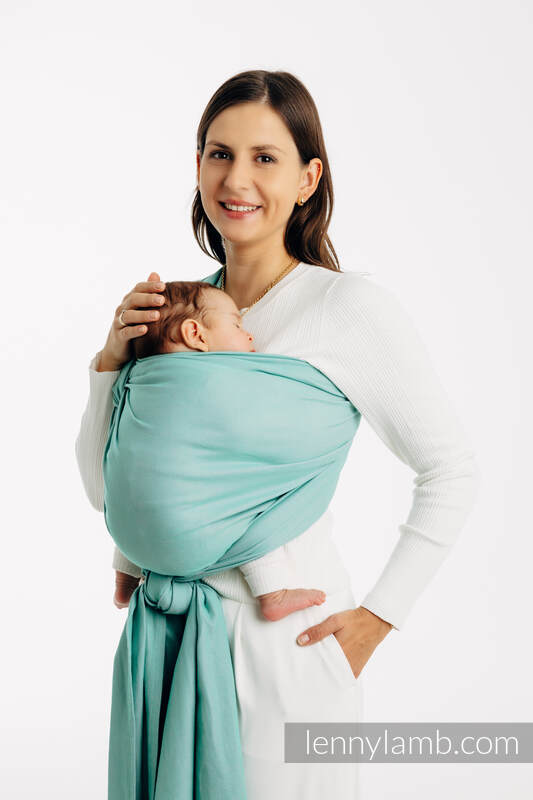 Baby Sling, Broken Twill Weave, (100% cotton) - MATCHA - size XS #babywearing