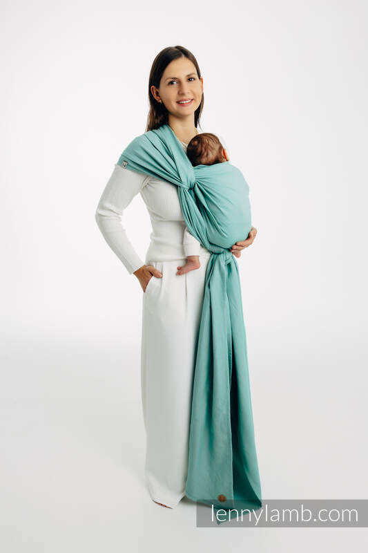 Baby Sling, Broken Twill Weave, (100% cotton) - MATCHA - size XS #babywearing