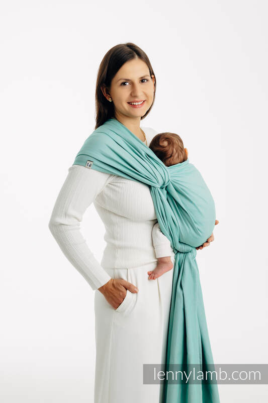 Baby Sling, Broken Twill Weave, (100% cotton) - MATCHA - size XS #babywearing